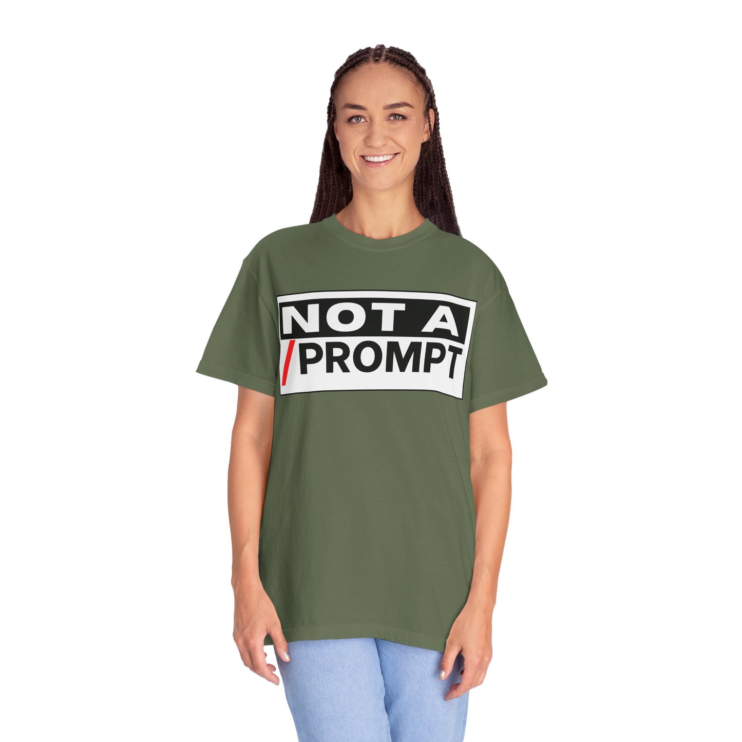 SIREN INDUSTRIES NEW - Not A Prompt T-Shirt - Funny Graphic Tee, Casual Wear, Gifts for Writers, Unique Self-Expression Shirt