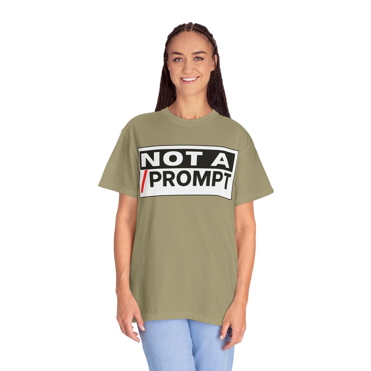 SIREN INDUSTRIES NEW - Not A Prompt T-Shirt - Funny Graphic Tee, Casual Wear, Gifts for Writers, Unique Self-Expression Shirt