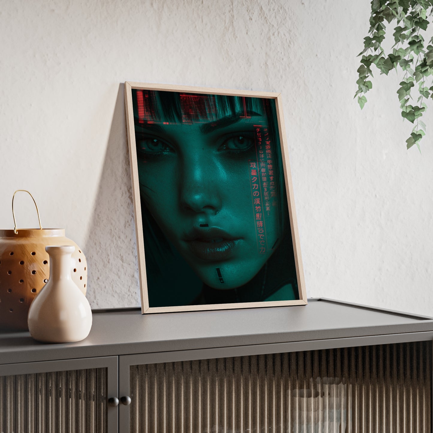 The VIBE collection - The Cyber Woman framed poster, for Home Decor, Gift Ideas, Wall Art, Inspirational Art, Office Decor, Prompt Perfect Design