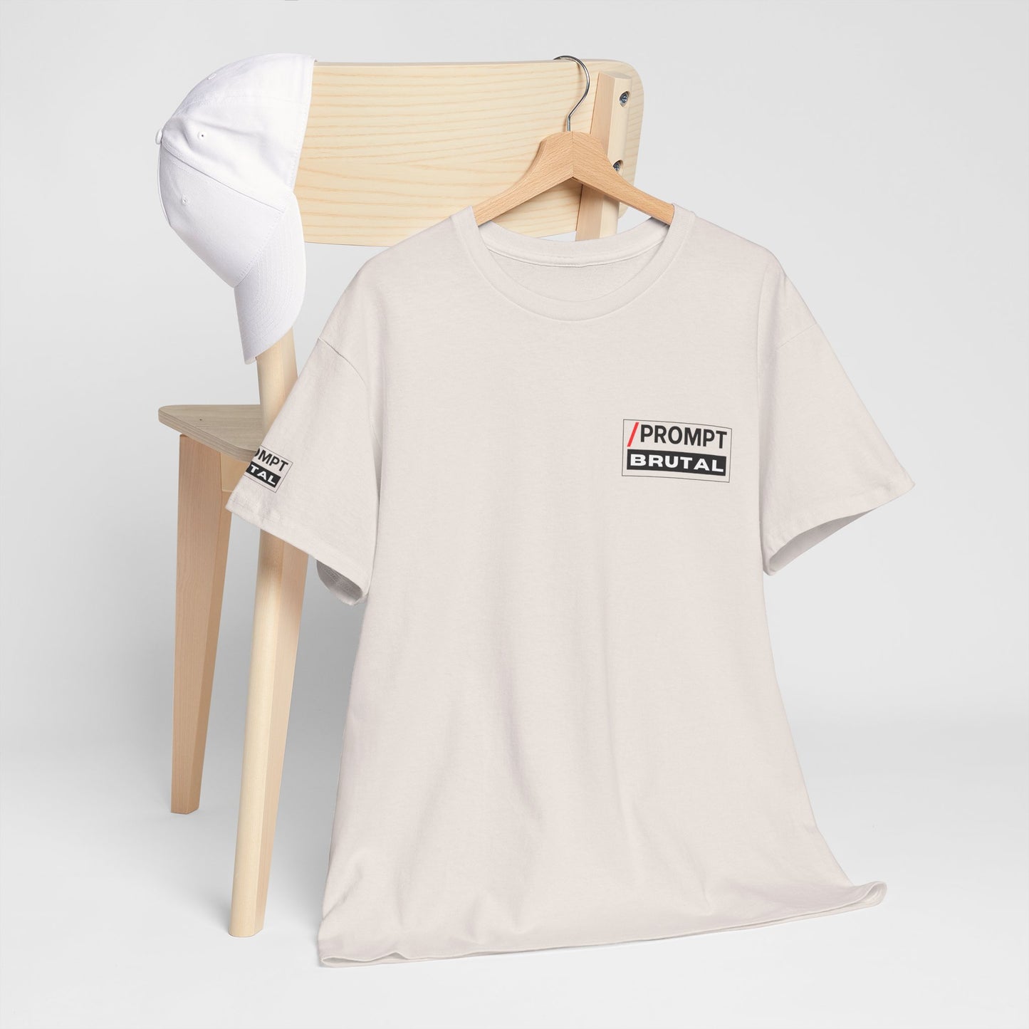 The PROMPT collection - BRUTAL T-shirt, Unique Prompt Unisex Heavy Cotton Tee, Graphic T-Shirt, Relaxed Fit Top, Casual Wear, Gift for Creatives, Everyday Style