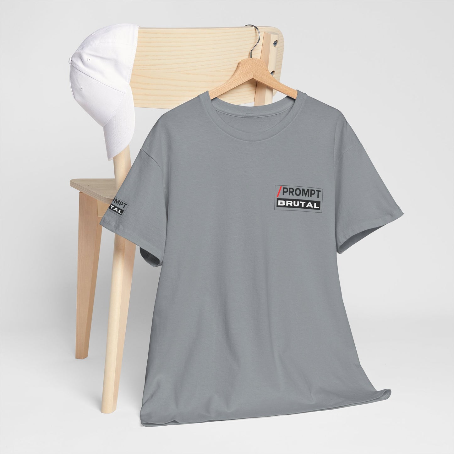 The PROMPT collection - BRUTAL T-shirt, Unique Prompt Unisex Heavy Cotton Tee, Graphic T-Shirt, Relaxed Fit Top, Casual Wear, Gift for Creatives, Everyday Style