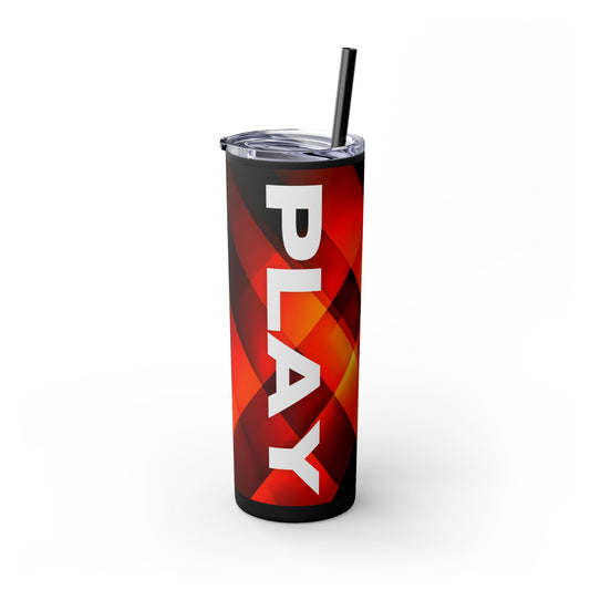 PLAY collection - Tumbler with Straw | 20oz Travel Mug, Motivational Drinkware, Stylish Gift for Gamers, Summer BBQs
