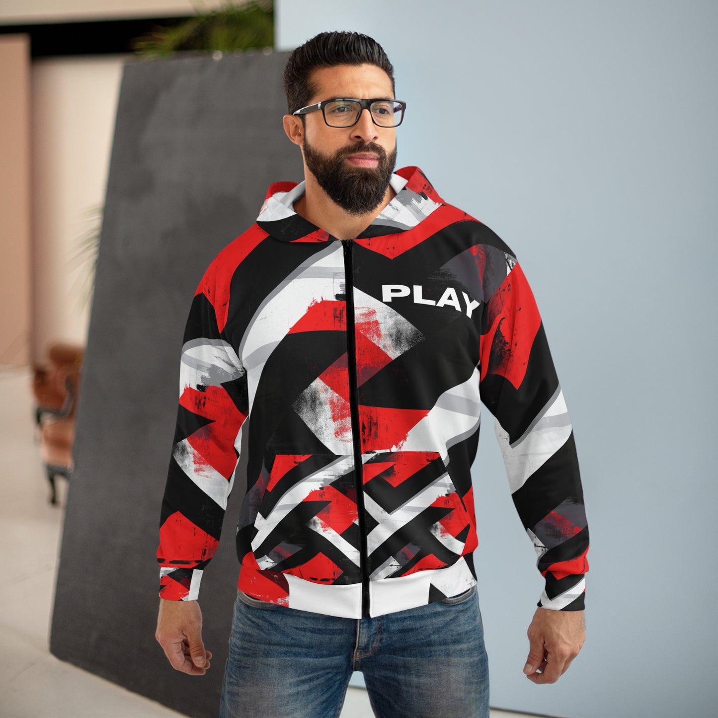 PLAY collection - Red Cameo Zip Hoodie