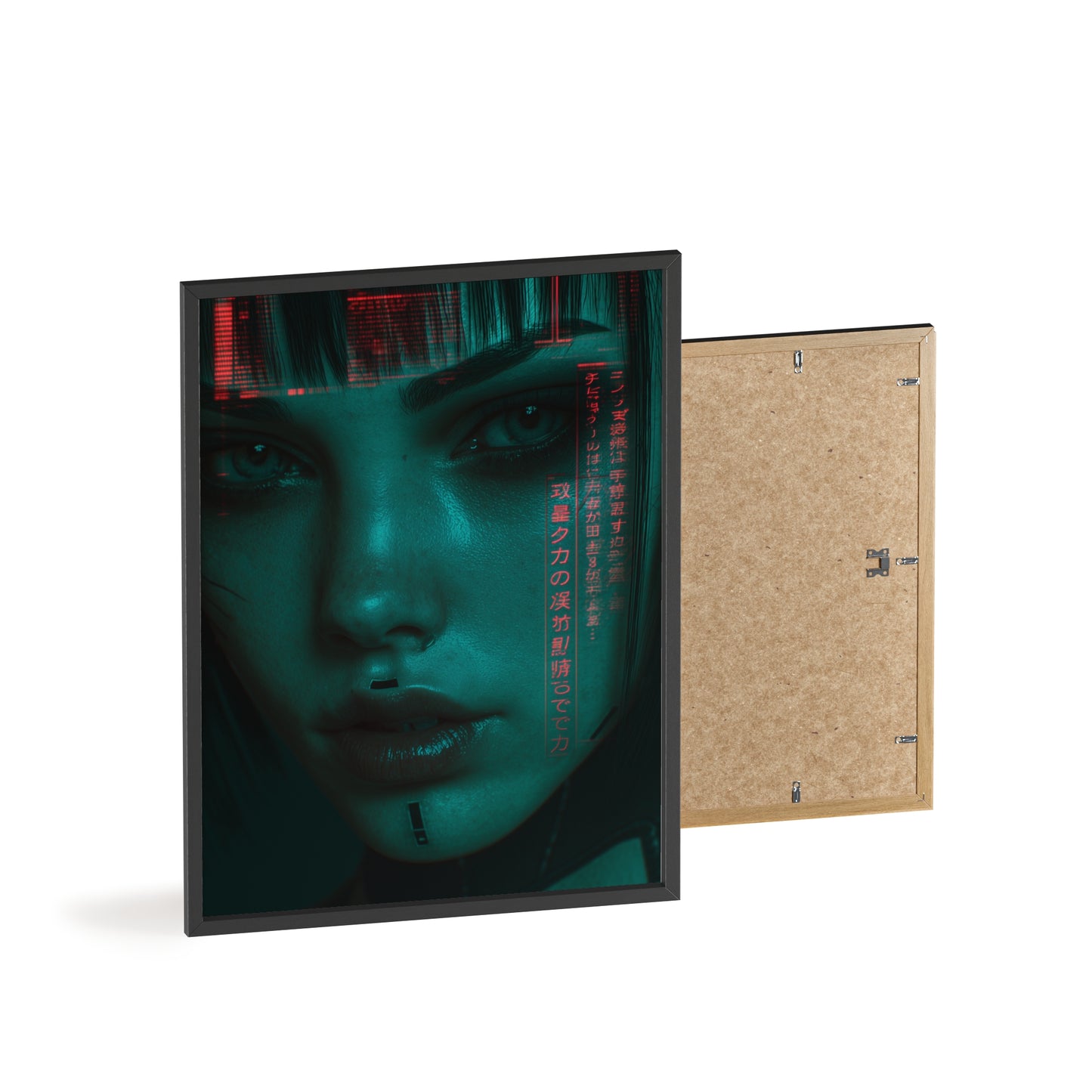 The VIBE collection - The Cyber Woman framed poster, for Home Decor, Gift Ideas, Wall Art, Inspirational Art, Office Decor, Prompt Perfect Design