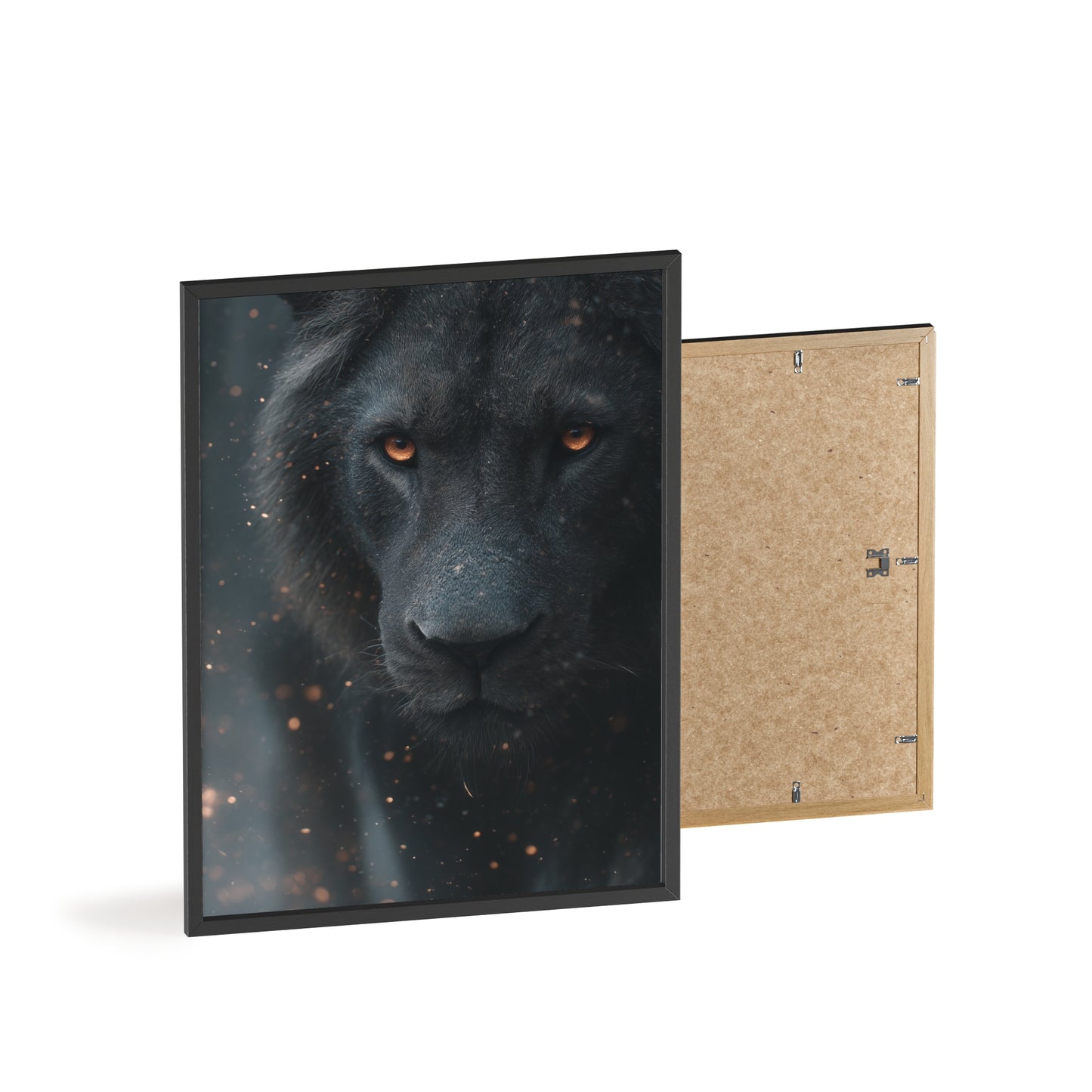 The VIBE collection - The Black Lion framed poster, for Home Decor, Gift Ideas, Wall Art, Inspirational Art, Office Decor, Prompt Perfect Design