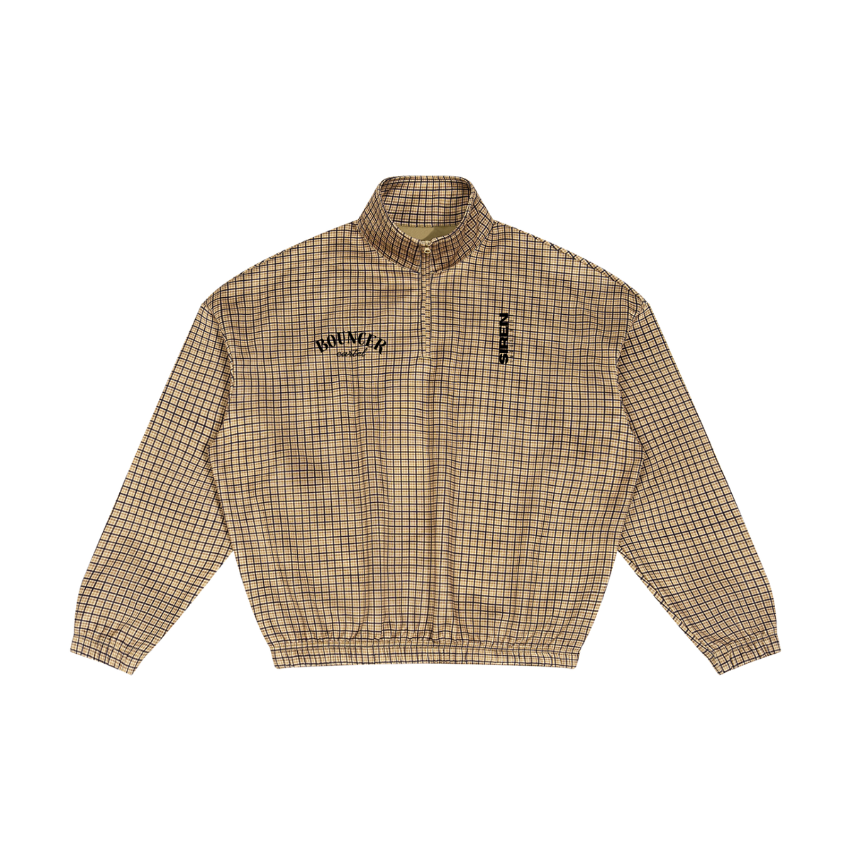 CYBERIA - BOUNCER CARTEL - Unisex Plaid Quarter-Zip Sweatshirt