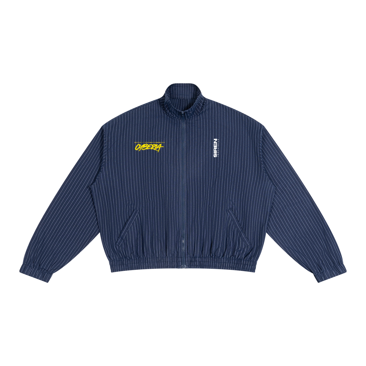 CYBERIA - BASICS - Unisex Striped Full-Zip Track Jacket