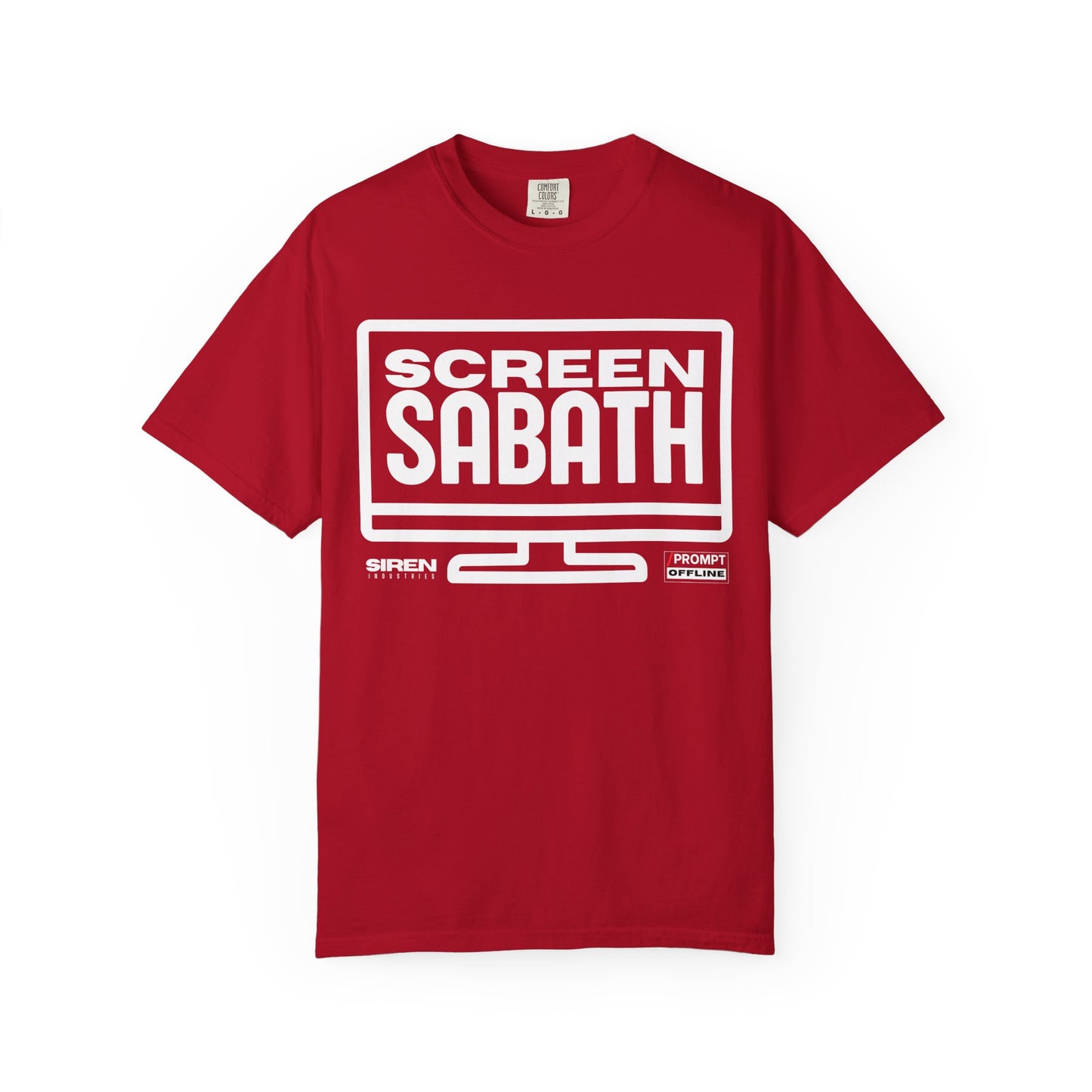 PROMPT OFFLINE - SCREEN SABATH - Premium cotton fabric T-shirt