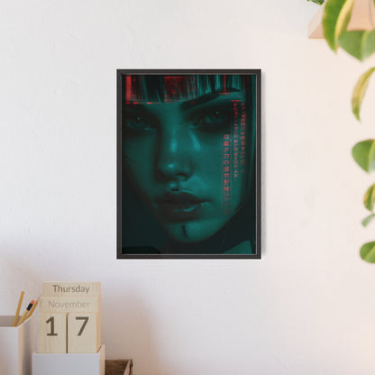 The VIBE collection - The Cyber Woman framed poster, for Home Decor, Gift Ideas, Wall Art, Inspirational Art, Office Decor, Prompt Perfect Design