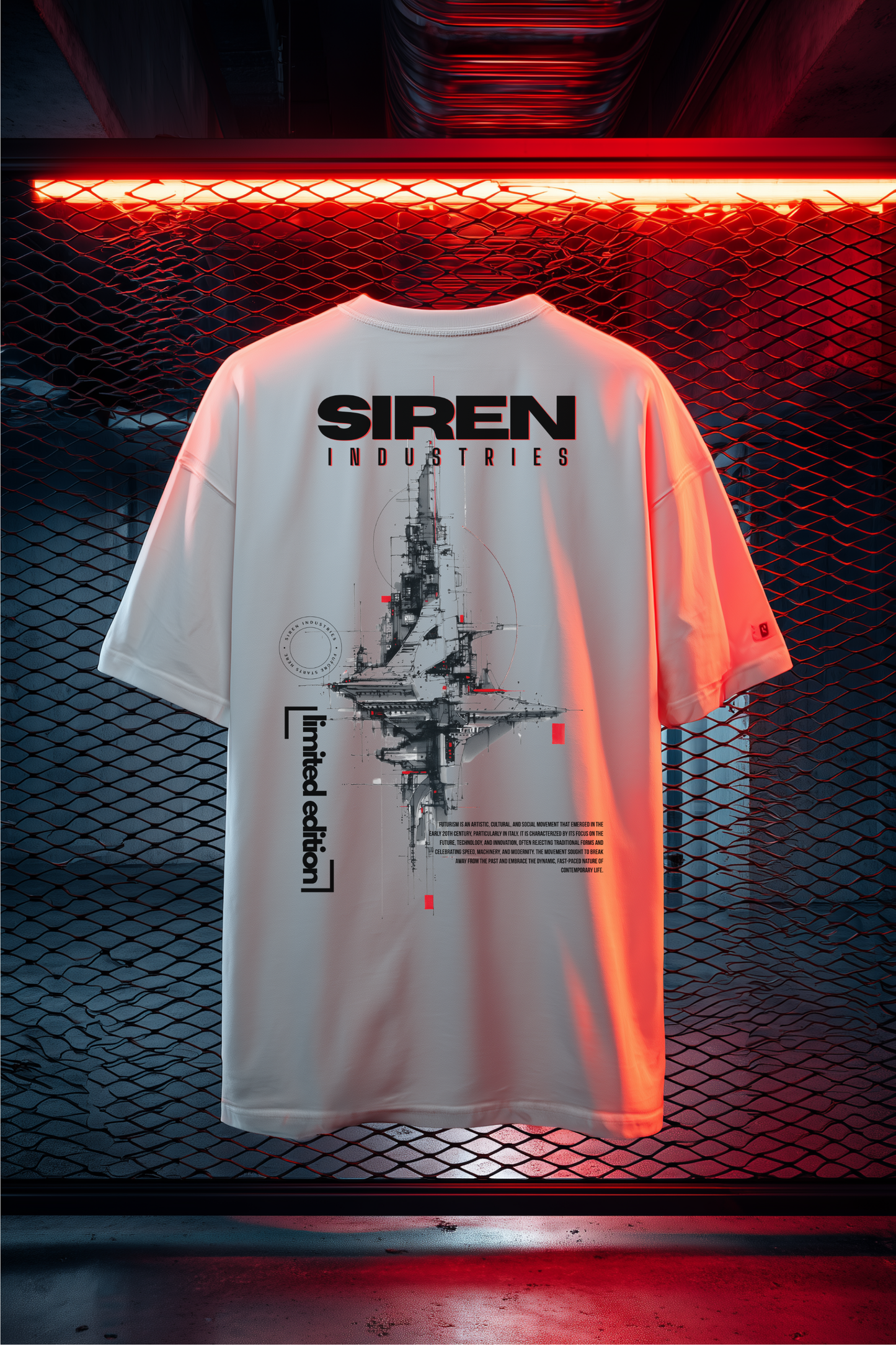 SIREN INDUSTRIES S25 - FUTURISM - LIMITED EDITION Heavy Oversized Tee