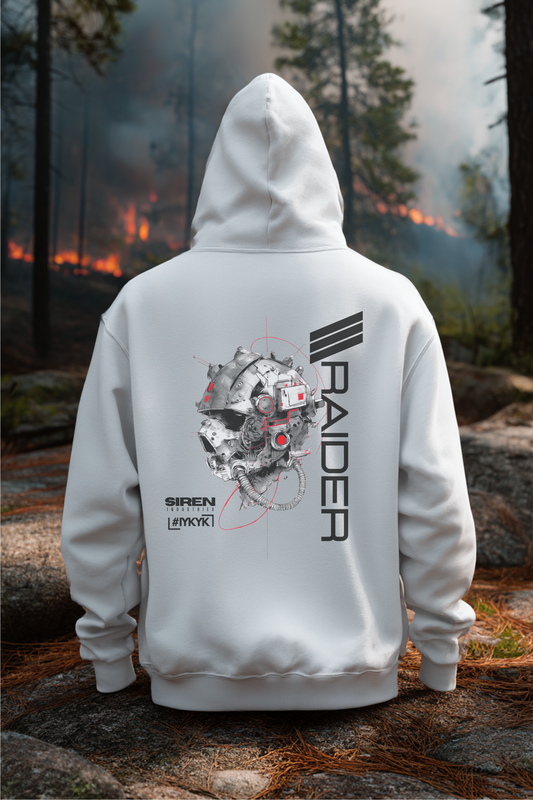 SIREN INDUSTRIES W25 - IYKYK - RAIDER white hoodie