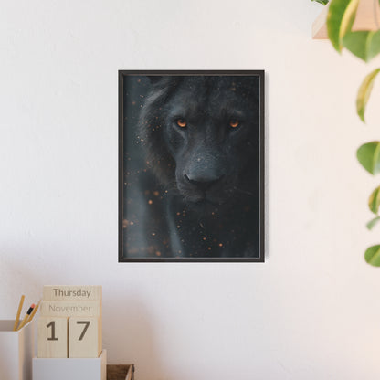 The VIBE collection - The Black Lion framed poster, for Home Decor, Gift Ideas, Wall Art, Inspirational Art, Office Decor, Prompt Perfect Design