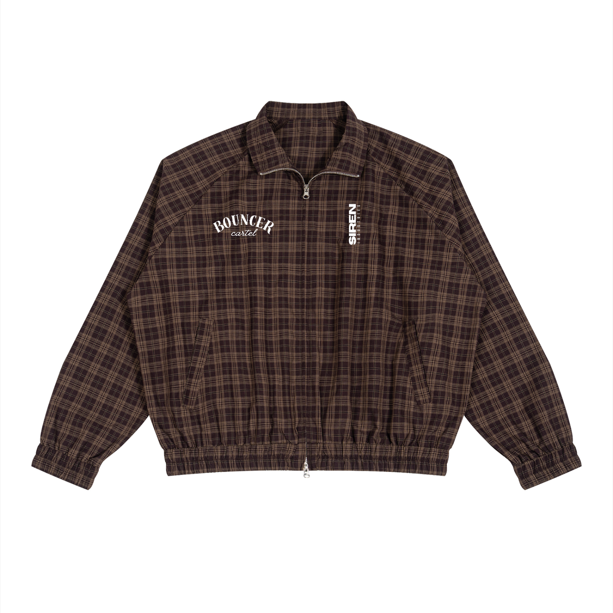 CYBERIA - BOUNCER CARTEL - Unisex Plaid Full-Zip Track Jacket