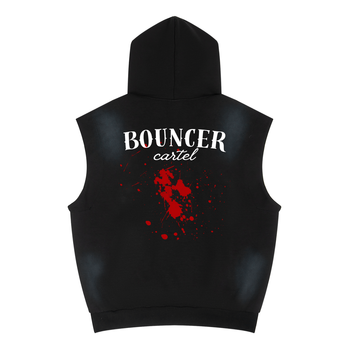CYBERIA - BOUNCER CARTEL - Unisex Vintage Wash Sun Fade Sleeveless Hoodie