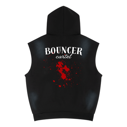 CYBERIA - BOUNCER CARTEL - Unisex Vintage Wash Sun Fade Sleeveless Hoodie