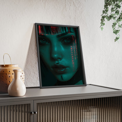 The VIBE collection - The Cyber Woman framed poster, for Home Decor, Gift Ideas, Wall Art, Inspirational Art, Office Decor, Prompt Perfect Design