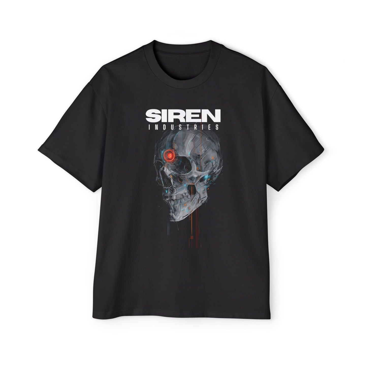 SIREN INDUSTRIES S26 - CYBERSKULL - Heavy Premium Oversized Tee T-shirt