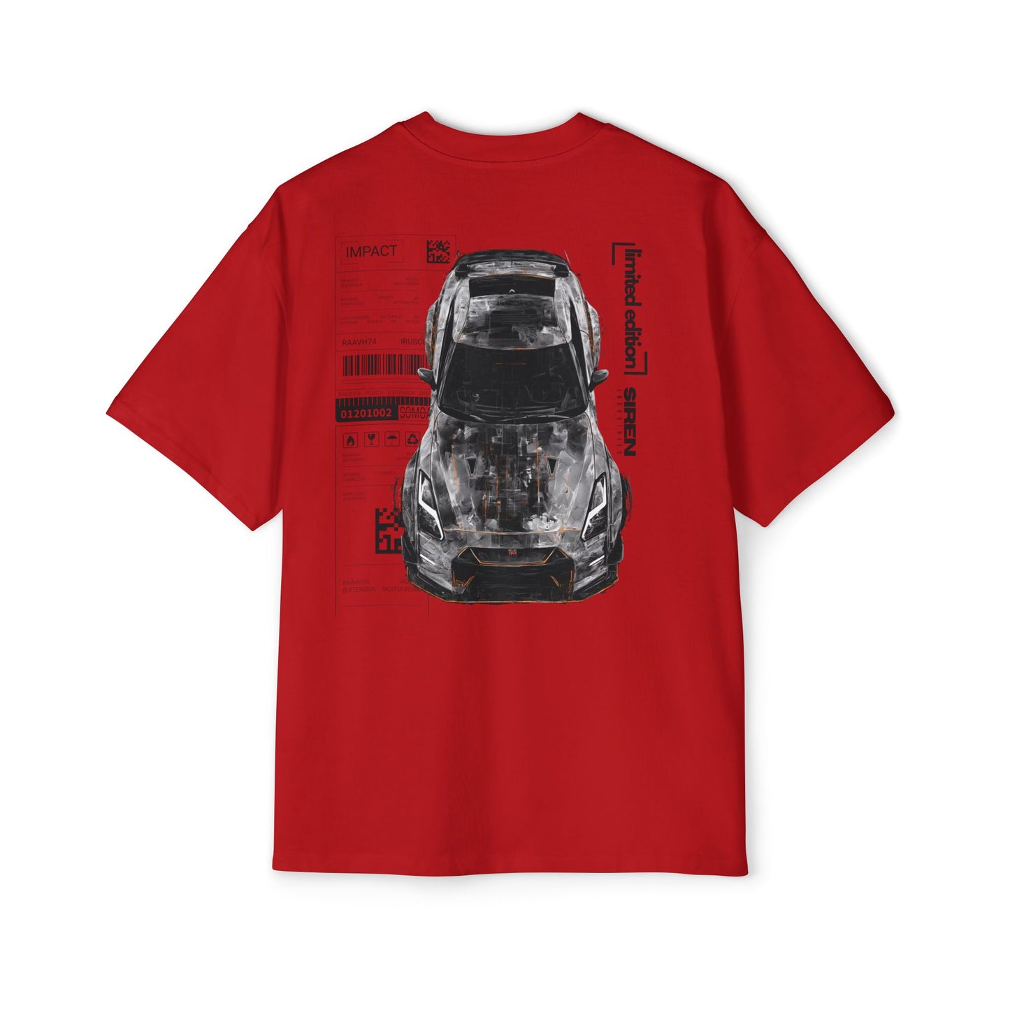 SIREN INDUSTRIES W25 - VECTOR - NISSAN GTR (B) Heavy Oversized Tee