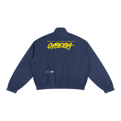 CYBERIA - BASICS - Unisex Striped Full-Zip Track Jacket