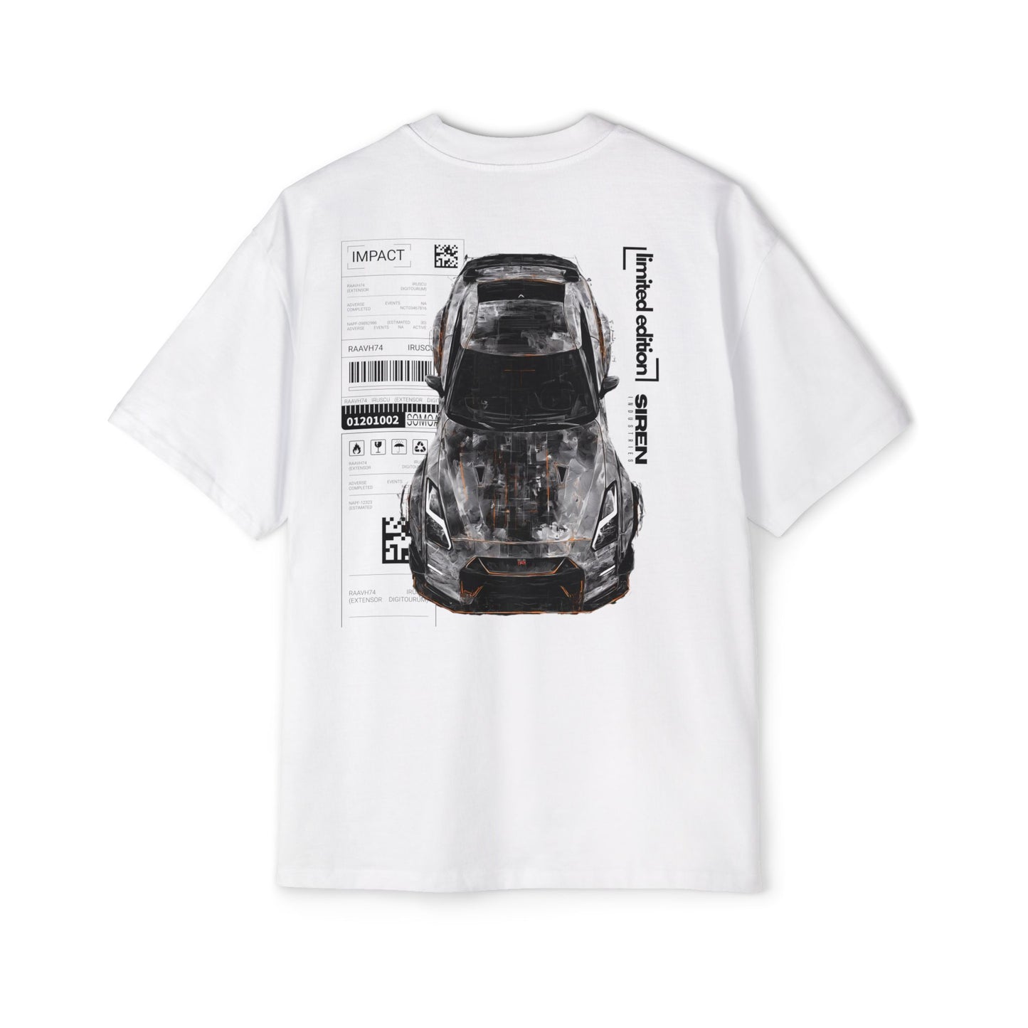 SIREN INDUSTRIES W25 - VECTOR - NISSAN GTR (B) Heavy Oversized Tee
