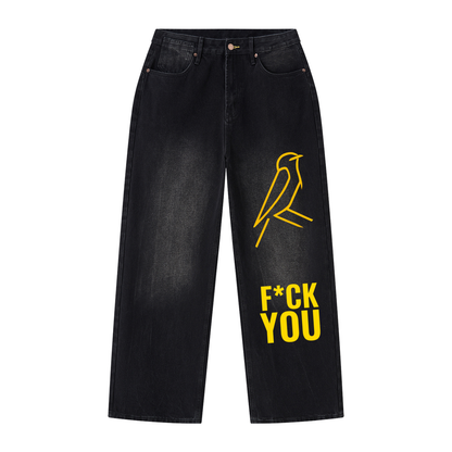 CYBERIA - MOCKINGBIRD INC - Men's Vintage Wash Wide Leg Jeans