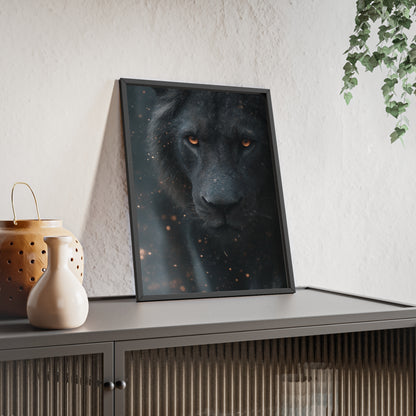 The VIBE collection - The Black Lion framed poster, for Home Decor, Gift Ideas, Wall Art, Inspirational Art, Office Decor, Prompt Perfect Design