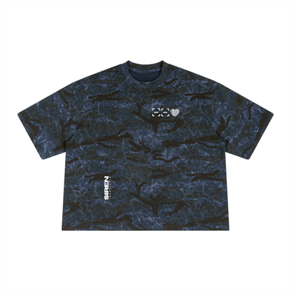 CYBERIA - BASICS - Unisex Boxy Camo Print T-Shirt