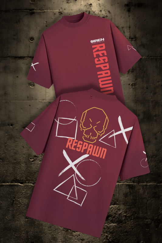 SIREN INDUSTRIES S26 - RESPAWN - Premium Sun Faded Distressed T-shirt