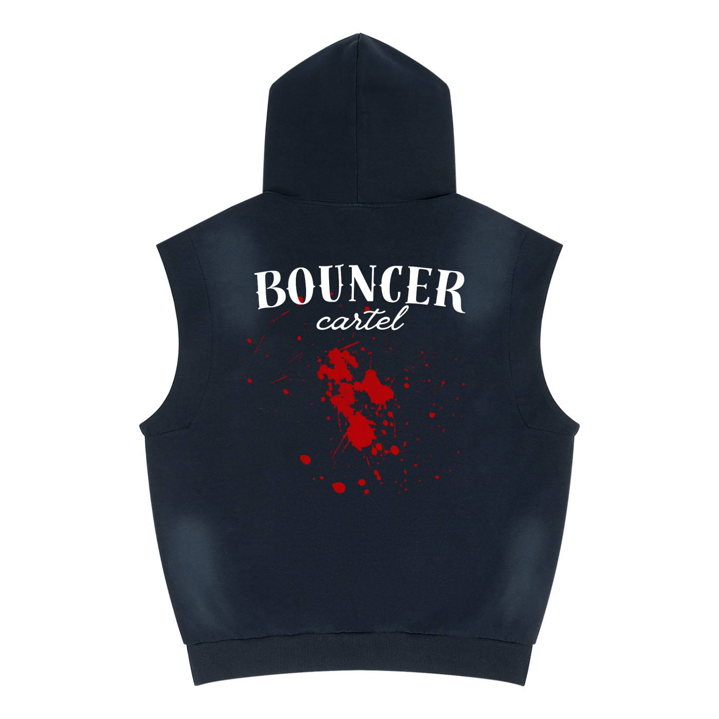 CYBERIA - BOUNCER CARTEL - Unisex Vintage Wash Sun Fade Sleeveless Hoodie