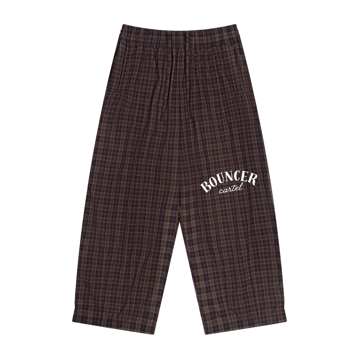 CYBERIA - BOUNCER CARTEL - Unisex Plaid Wide Leg Pants