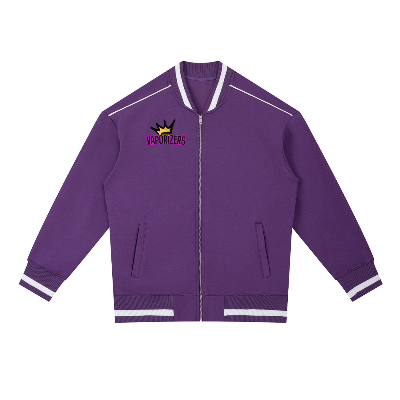 CYBERIA - VAPORIZERS - Contrast Piping Zip Bomber Jacket
