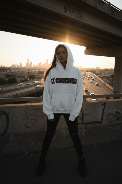 Female model on bridge overpass at golden hour
