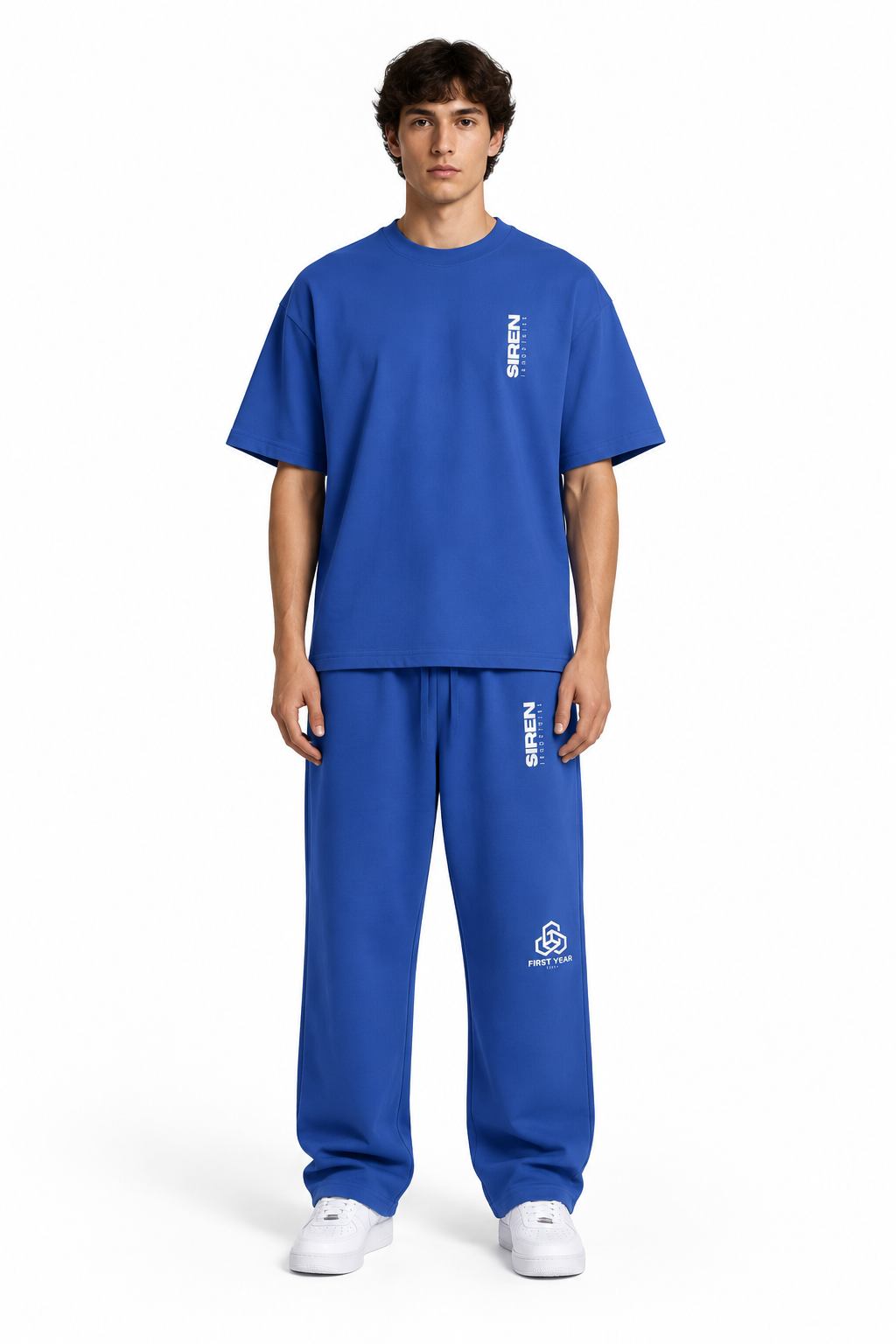 Front-facing mockup with sweatpants