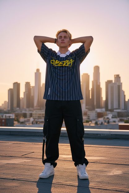 Northern European Male – Rooftop Hands Behind Head