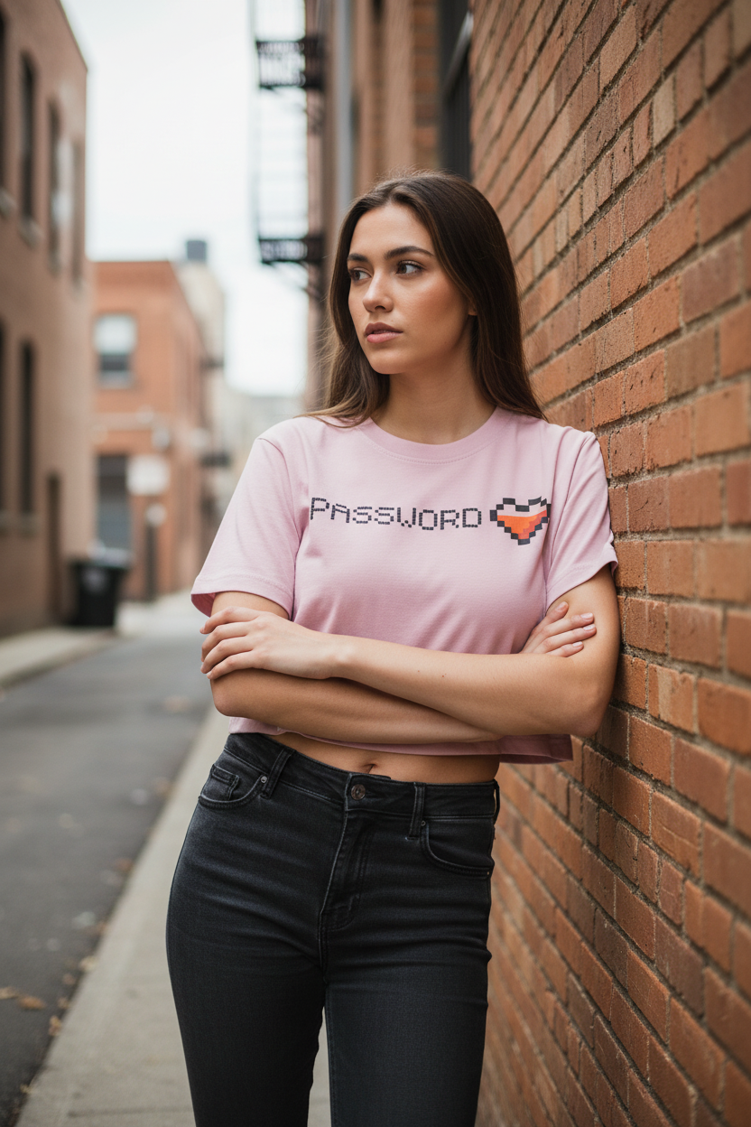 PASSWORD Crop — Pink, Alley, Overcast