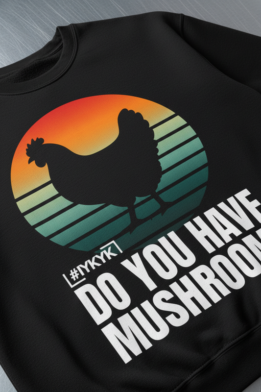 SCRAPPY MUSHROOMS Sweater - Close-up Detail Shot