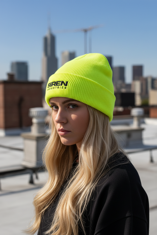 Siren Industries Beanie Mockup 2 – Daytime