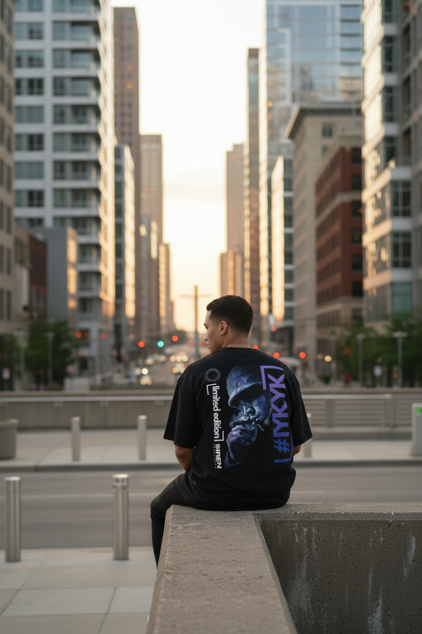 SIREN INDUSTRIES Oversized Tee Ground Level Urban Mockup