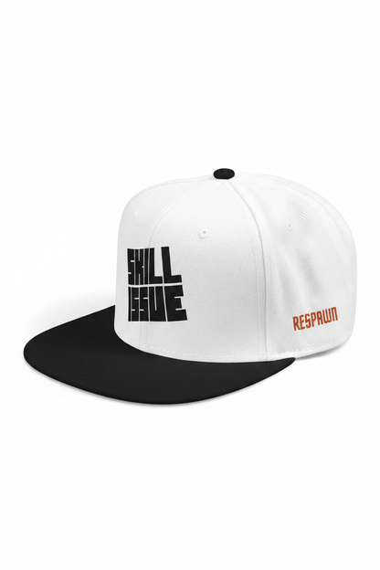 SIREN INDUSTRIES RESPAWN Snapback - White on Black Studio Mockup