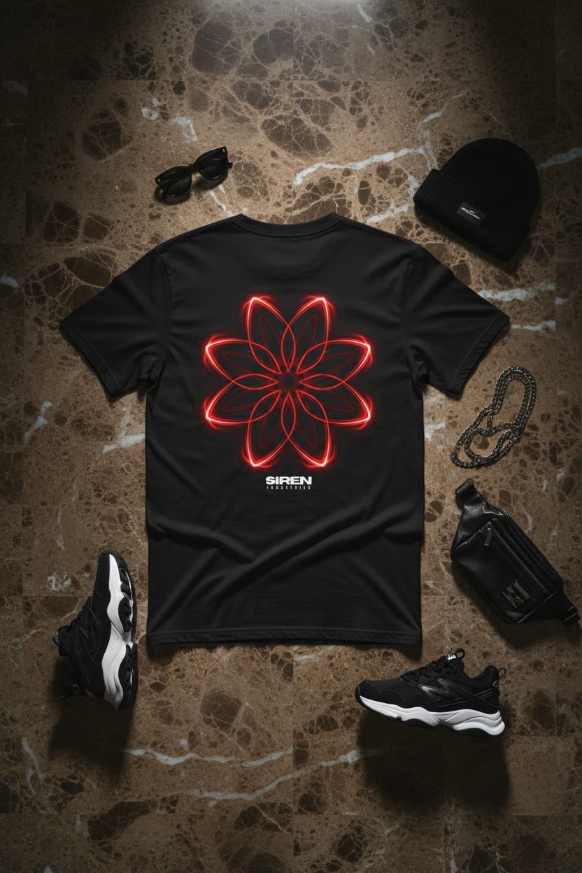 SIREN INDUSTRIES S26 - RED FLOWER Flat Lay