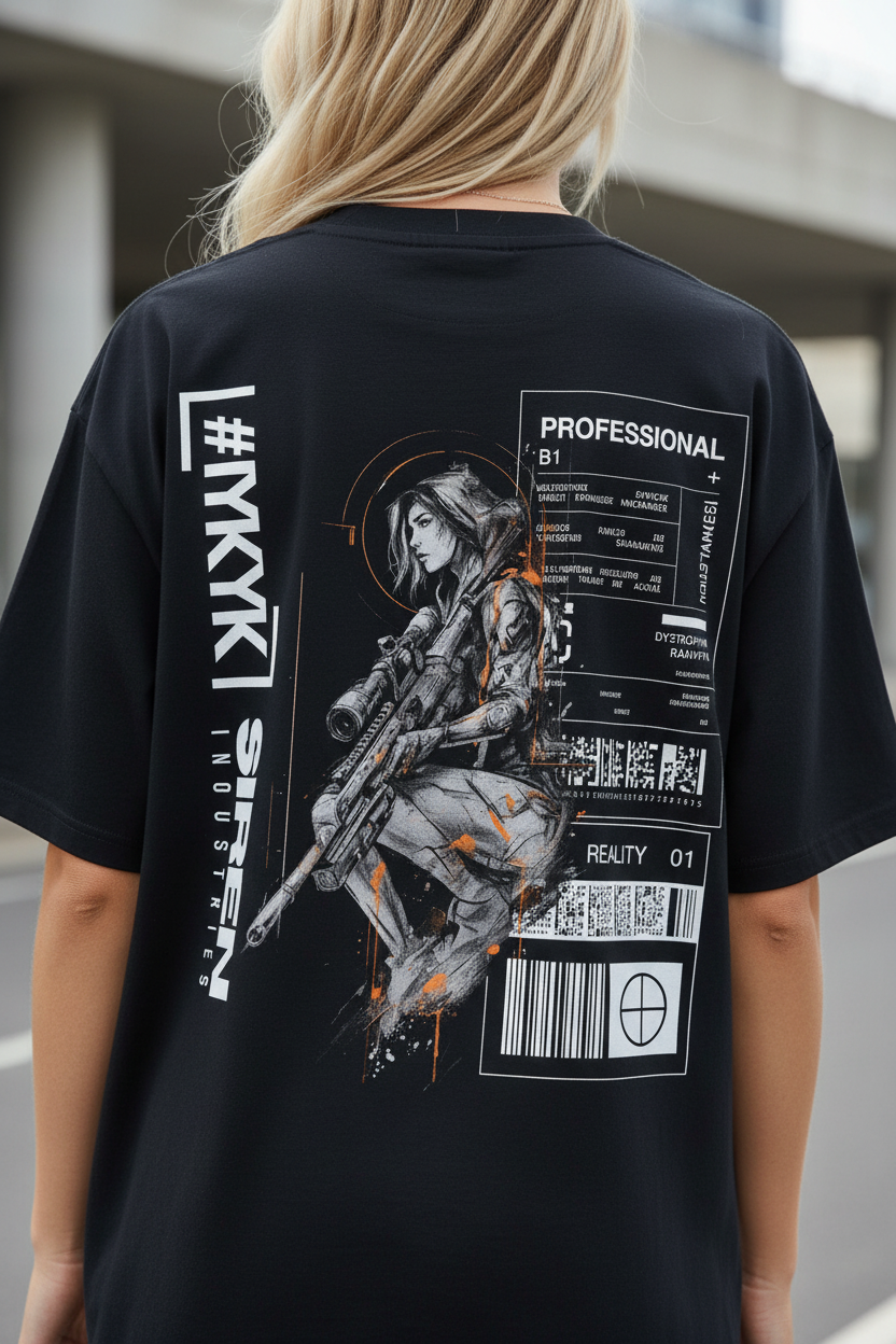 SIREN INDUSTRIES SNIPER Tee Back Print Close-Up