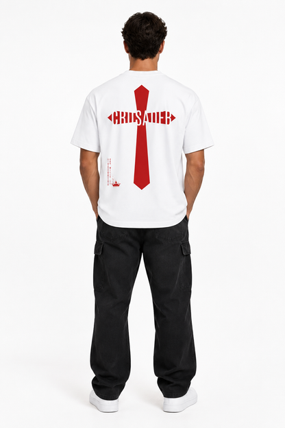 Standing back view white shirt