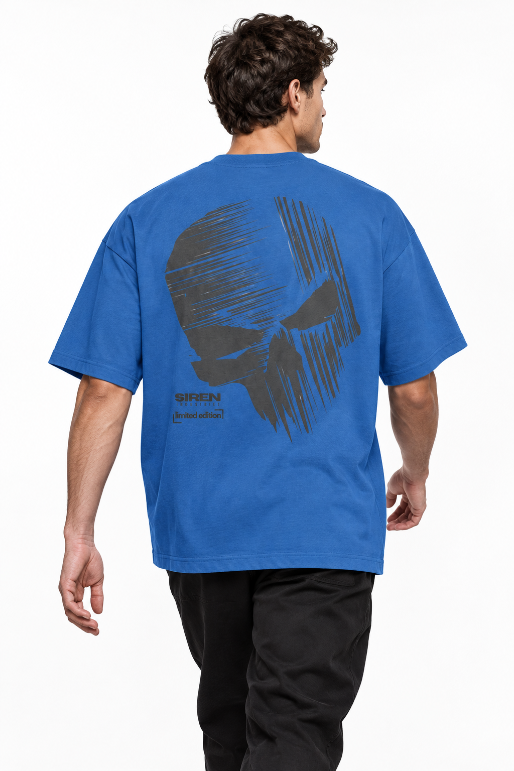 Walking pose with skull backprint