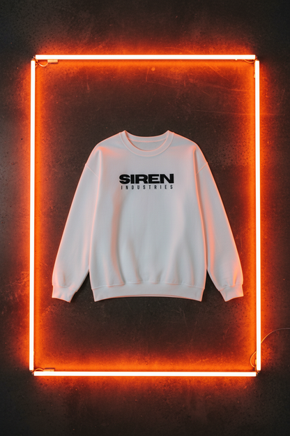 White Sweater - Concrete with Neon Orange Border Lighting